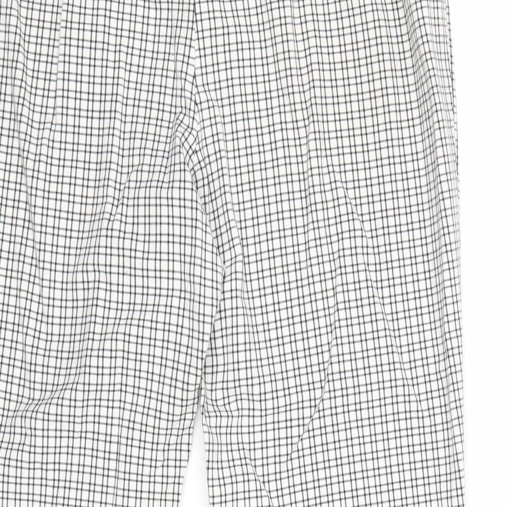 Womens UK Size 32 in Marks and Spencer Regular Fit White Trousers