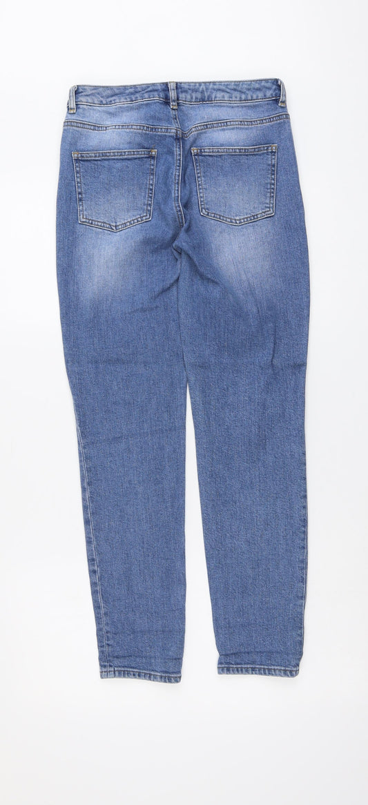 Womens UK Size 8 Warehouse Regular Fit Straight Blue Jeans