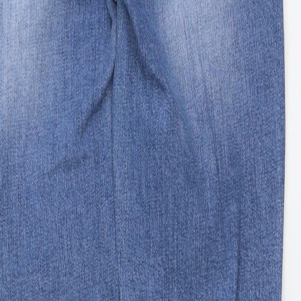 Womens UK Size 8 Warehouse Regular Fit Straight Blue Jeans