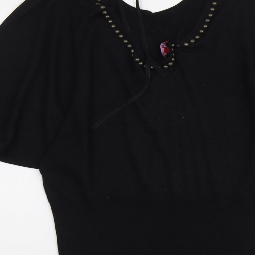 Womens UK Size M Monsoon Black Pullover Jumper