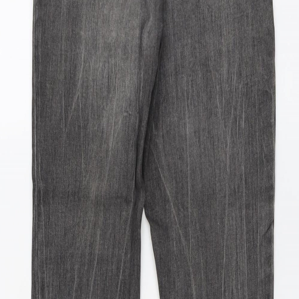 Denim & Co. Womens Grey Cotton Skinny Jeans Size 8 L25 in Regular Button