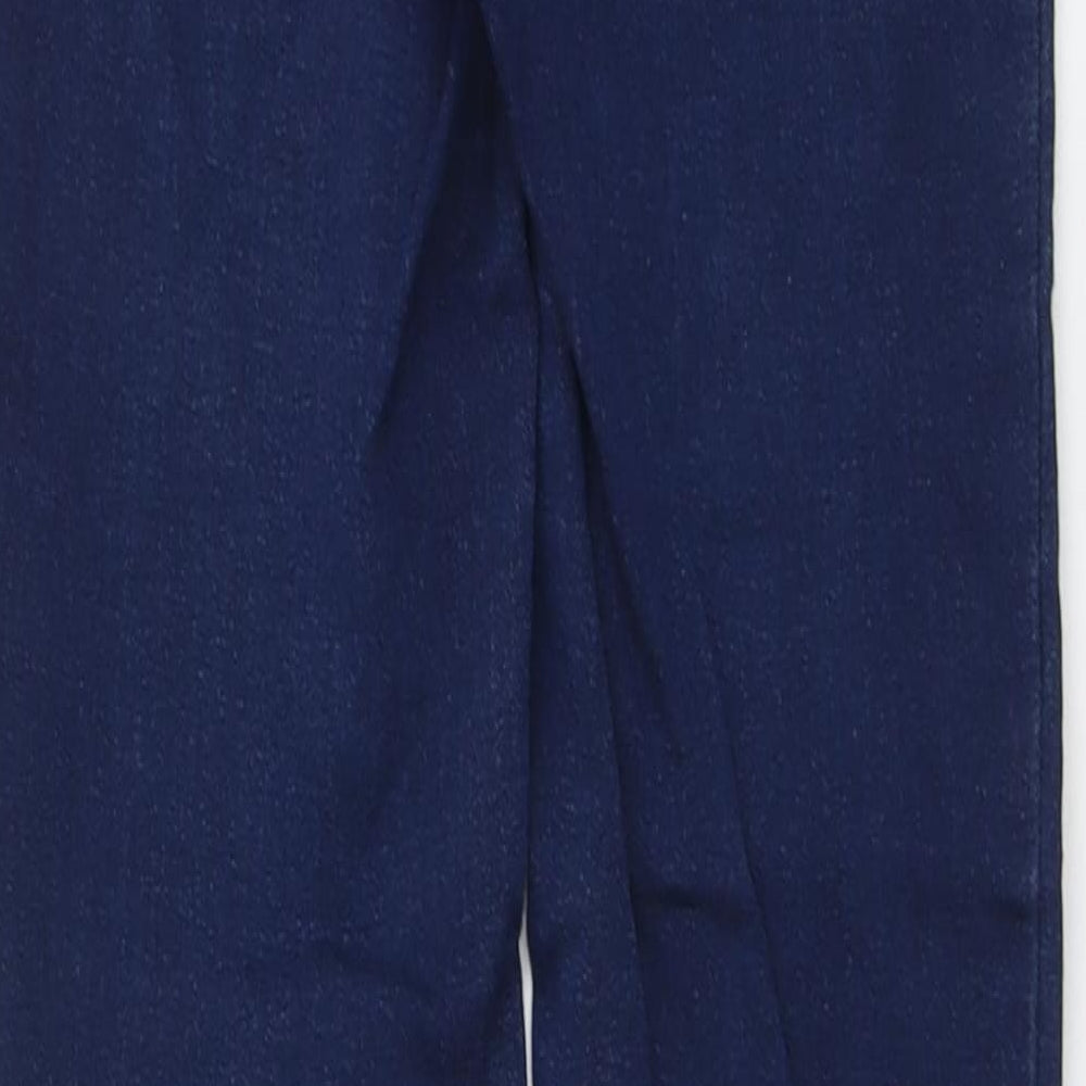 Zara Womens Blue Cotton Skinny Jeans Size 8 L28 in Regular Button