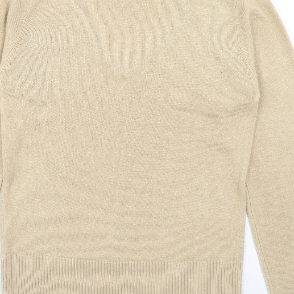 Womens UK Size S EA Beige Pullover Jumper