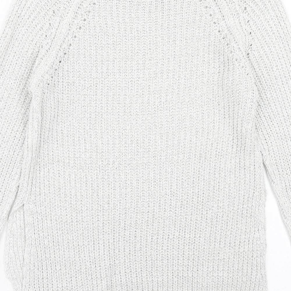 Womens UK Size S Papaya Grey Pullover Jumper