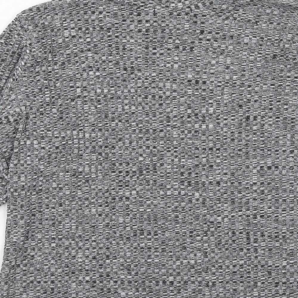 Boohoo Womens Grey High Neck Polyester Pullover Jumper Size M - Size M/L