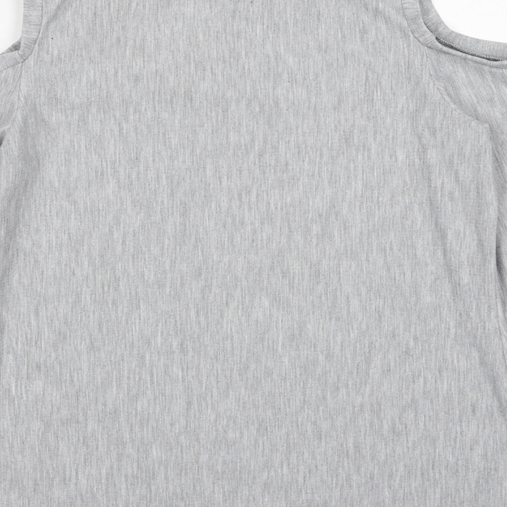 Very Womens Grey Polyester Pullover Sweatshirt Size 12 - Cold Shoulder