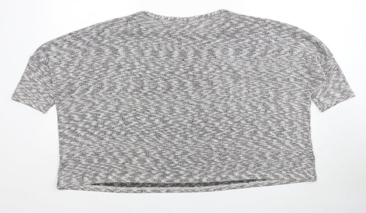 River Island Womens Grey Round Neck Polyester Pullover Jumper Size 12