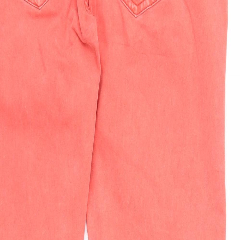 Womens UK Size 26 in Street One Regular Fit Straight Pink Jeans