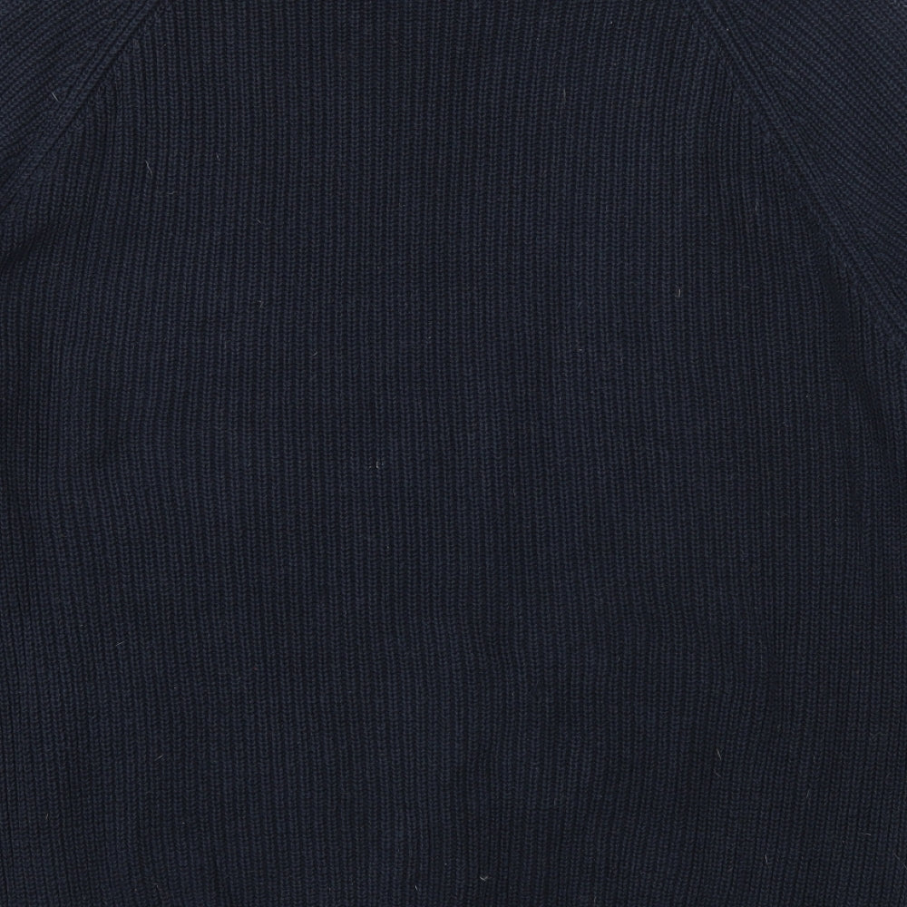 Burton Mens Blue Round Neck Cotton Pullover Jumper Size L Long Sleeve