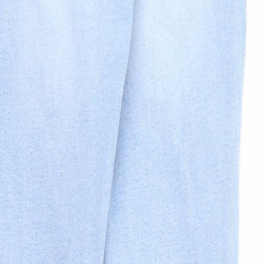 Denim & Co. Womens Blue Cotton Skinny Jeans Size 6 Regular Zip - Waist Size 21 inches