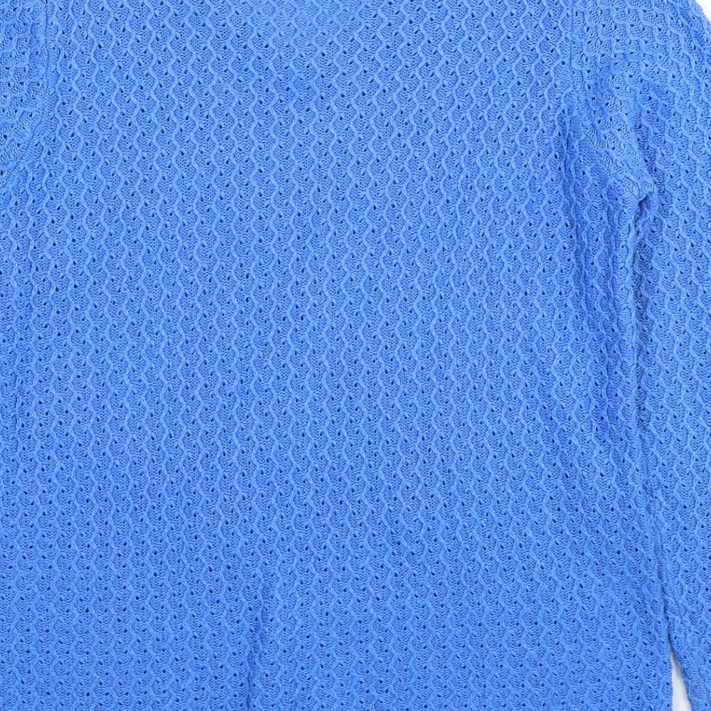 Womens UK Size 10 EWM Blue Pullover Jumper