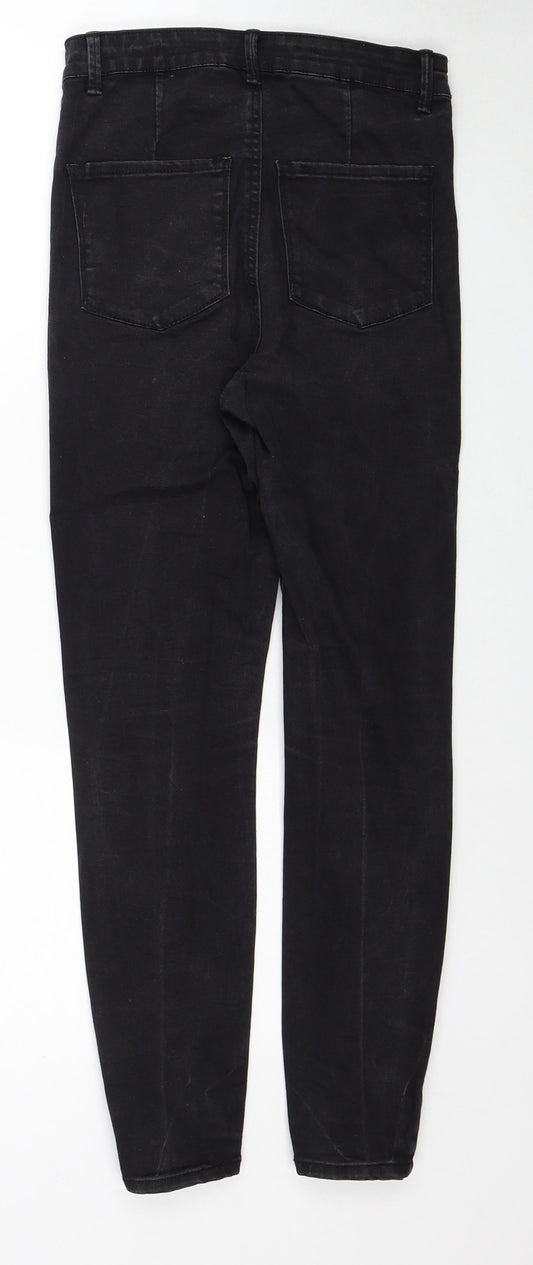 Denim & Co. Womens Black Cotton Skinny Jeans Size 10 Regular Zip