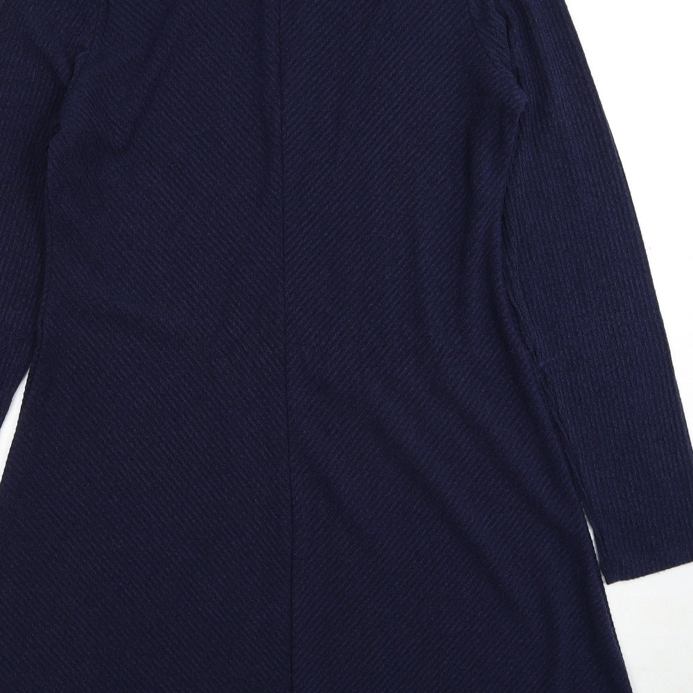 Gap Womens Blue Polyester A-Line Size L Round Neck Pullover