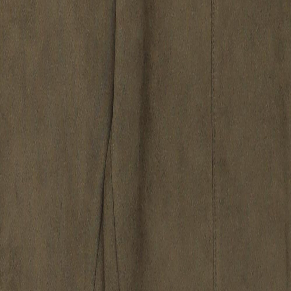 Womens UK Size M Preworn Regular Fit Brown Trousers