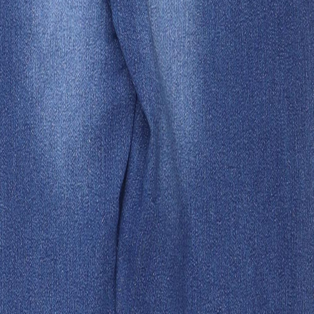 Denim & Co. Womens Blue Cotton Skinny Jeans Size 10 Regular Zip