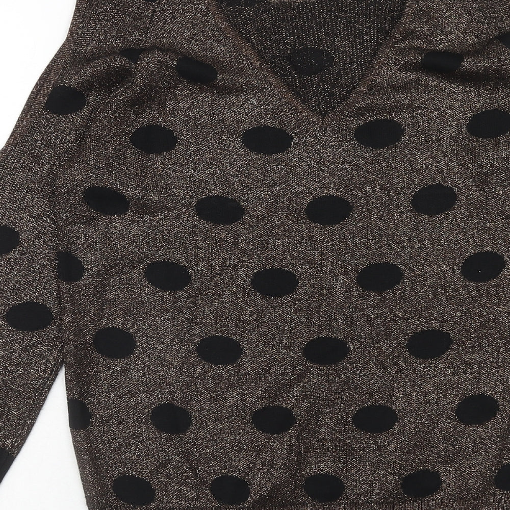 Womens UK Size 10 Papaya Brown Pullover Jumper