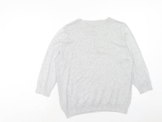Womens UK Size 16 Dorothy Perkins Grey Pullover Jumper