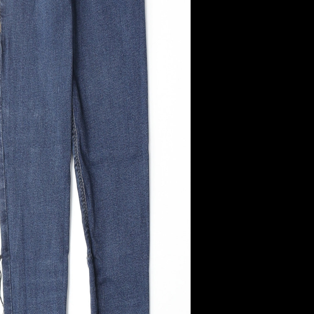 Topshop Womens Beige Cotton Jegging Jeans Size 26 in Regular Zip