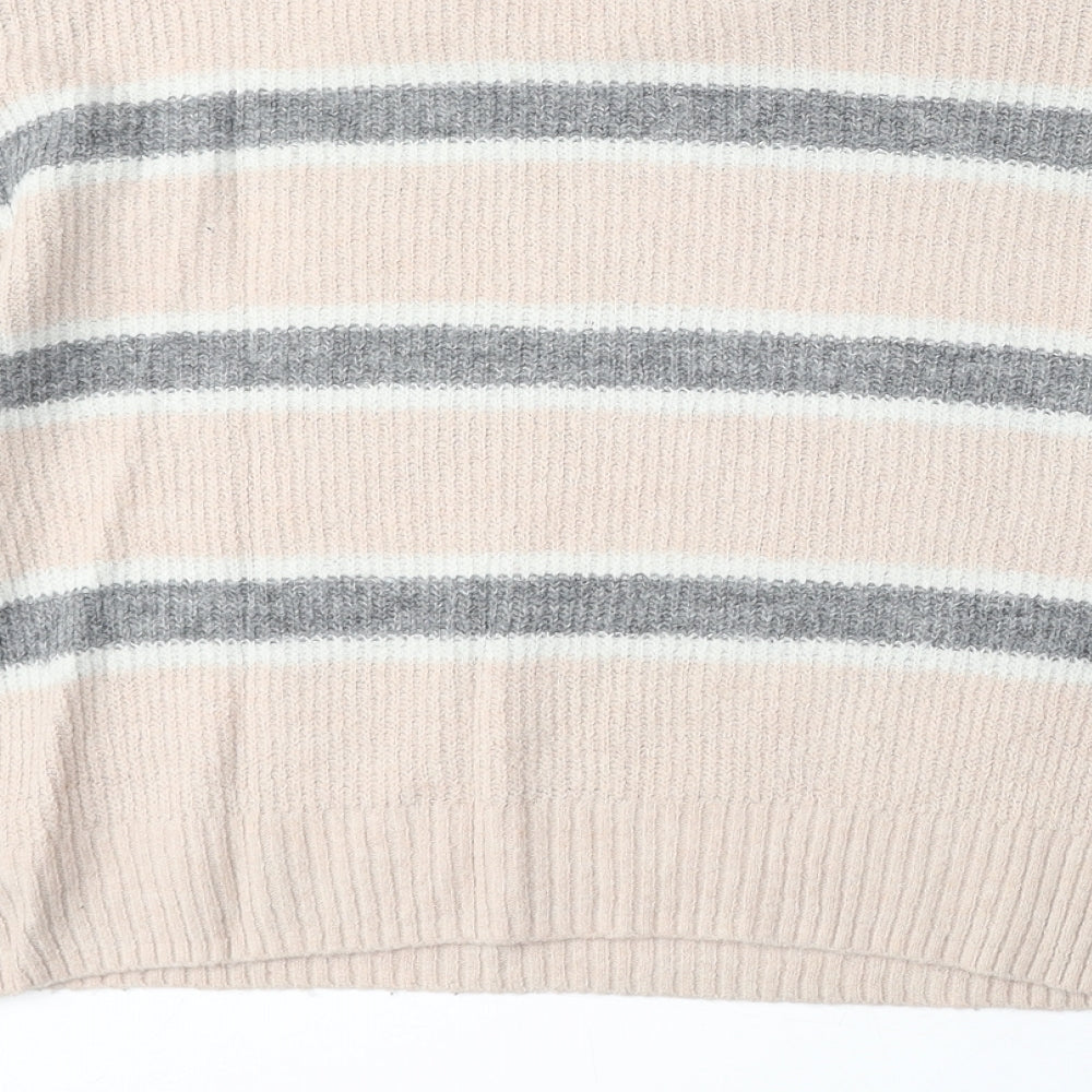 Womens UK Size XS Divided by H&M Pink Pullover Jumper