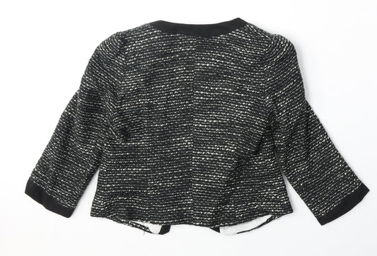 New Look Womens Black Acrylic Jacket Blazer Size 10