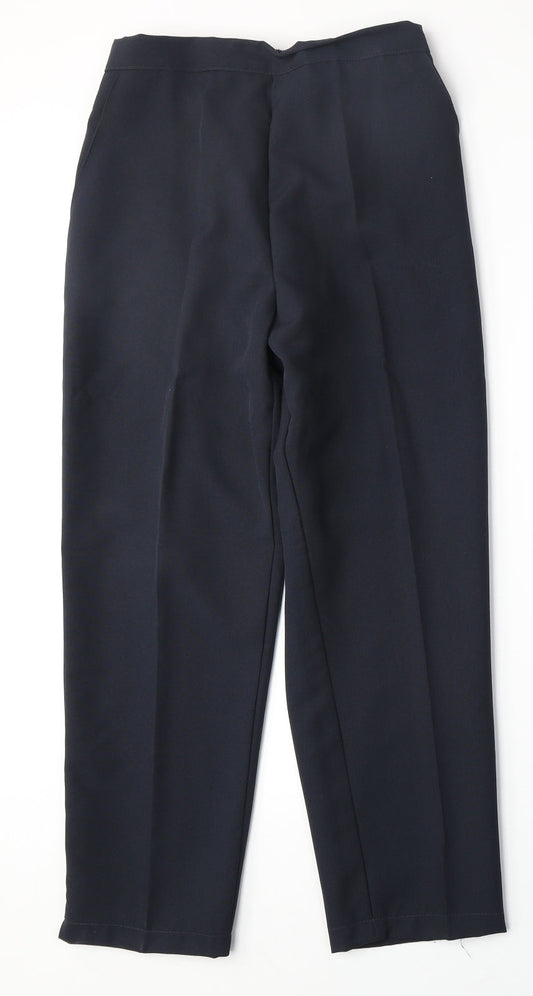 Womens UK Size S Preworn Regular Fit Blue Trousers