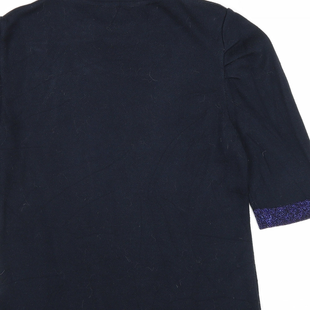 Womens UK Size 10 Marks and Spencer Blue Pullover Jumper