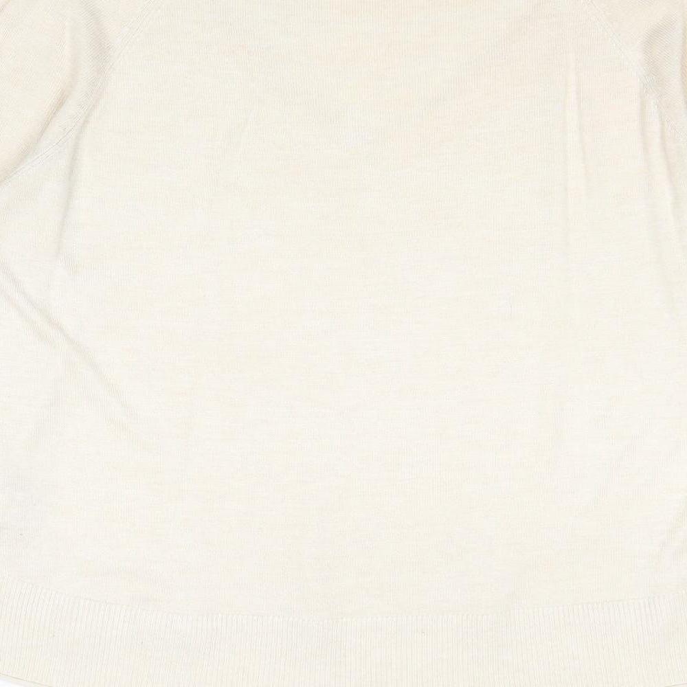 Womens UK Size L Zara Beige Pullover Jumper