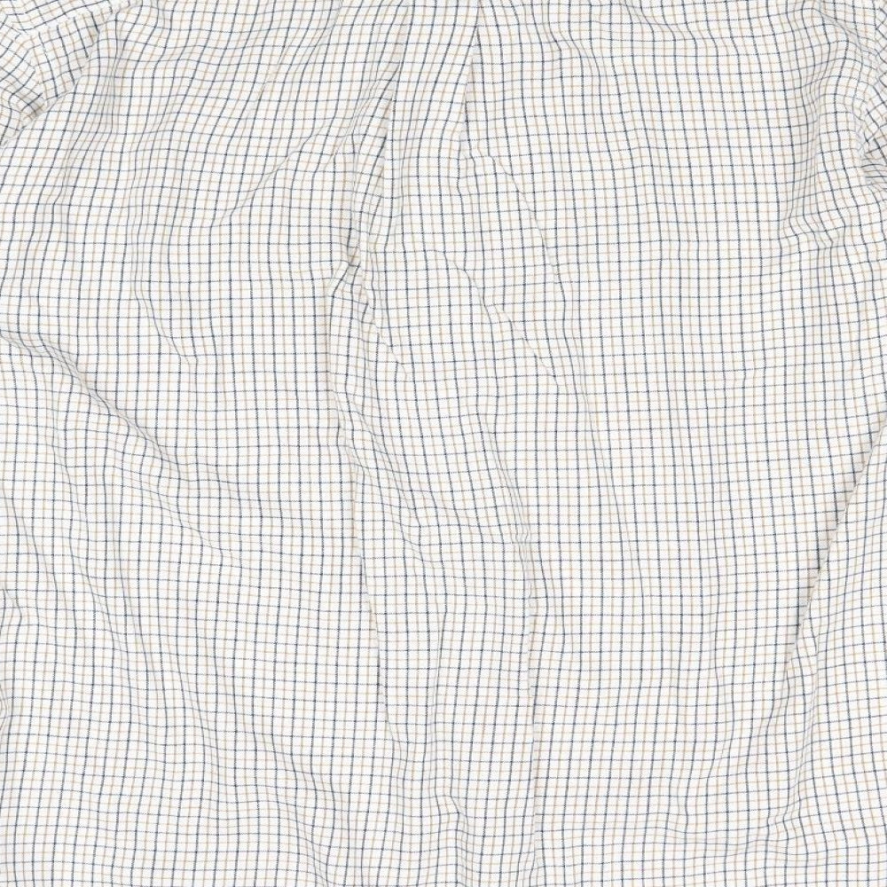 Mens UK Size L EWM Beige Button-Up Long Sleeve Casual Shirt