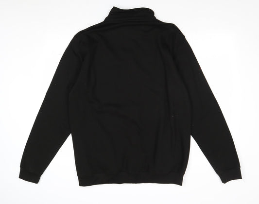 Mens UK Size L Just Hoods Black Full Zip Sweatshirt