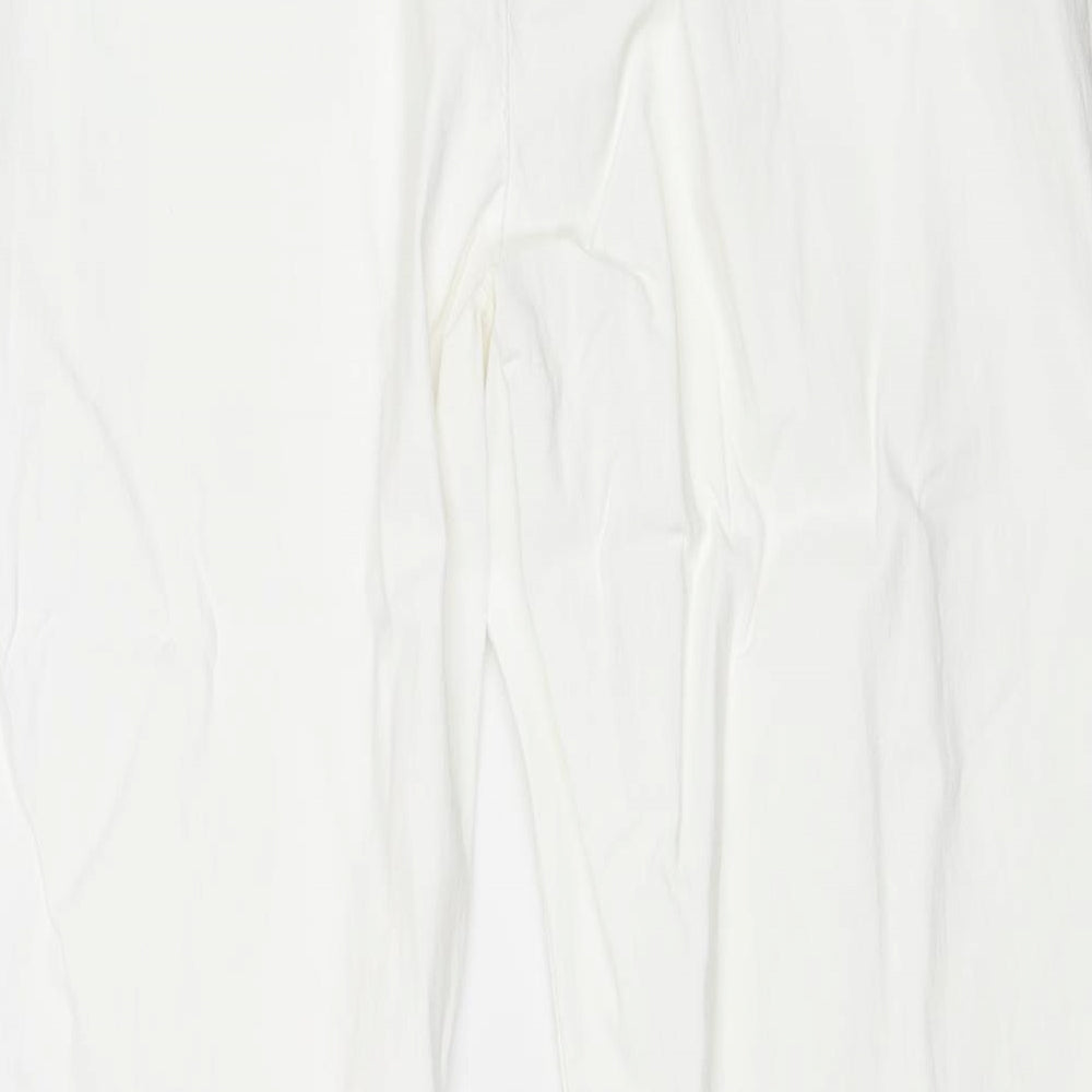 Womens UK Size 3XL Preworn Regular Fit White Trousers