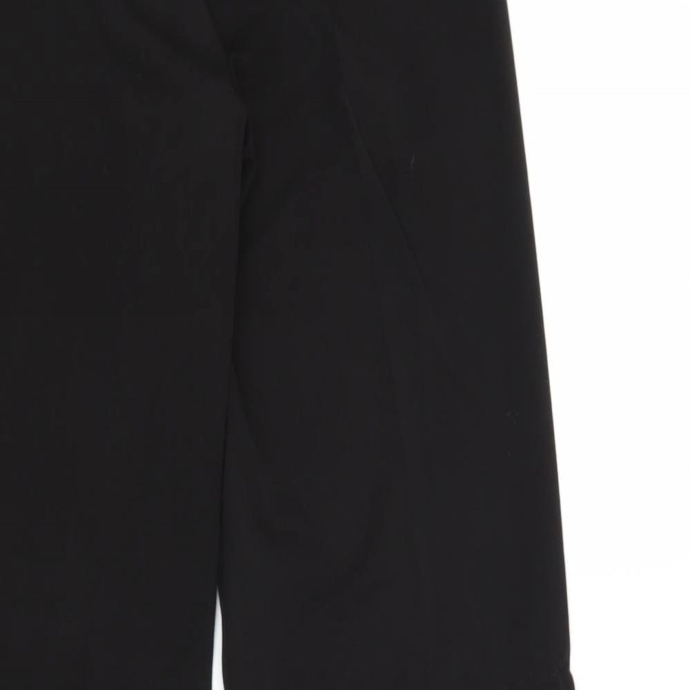Avenue Womens Black Polyester Trousers Size 10 Regular Zip