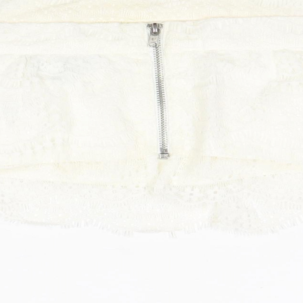 Womens UK Size 6 Topshop Ivory Cropped Tank