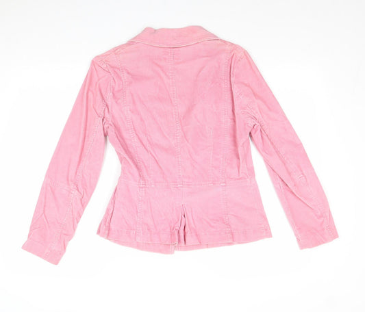 Per Una Womens Pink Jacket Blazer Size 10 Buckle