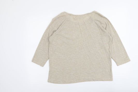 Womens UK Size M Oasis Gold Pullover Jumper