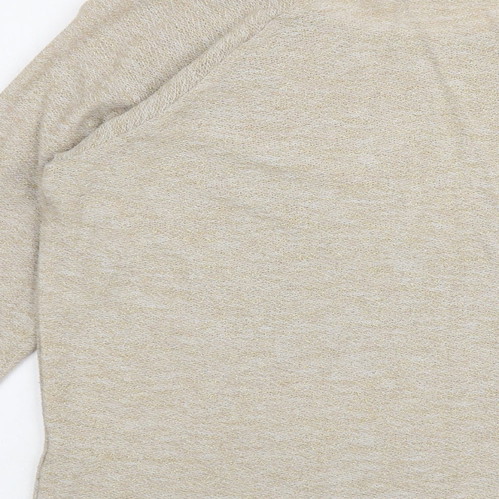 Womens UK Size M Oasis Gold Pullover Jumper