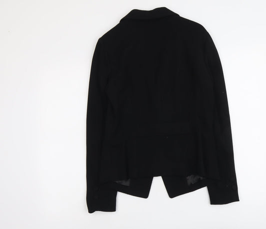 New Look Womens Black Polyester Jacket Blazer Size 12