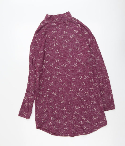 Womens UK Size 8 Marks and Spencer Purple Tunic T-Shirt