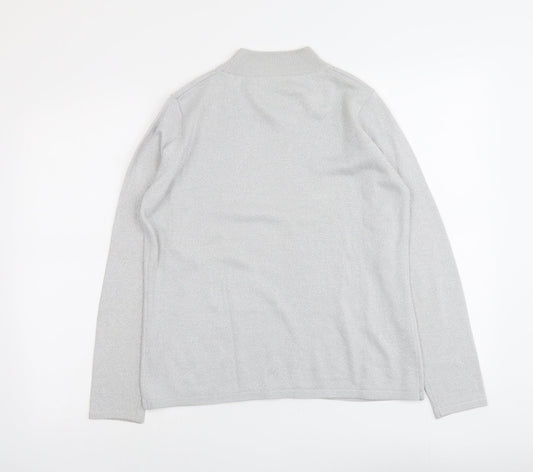 Womens UK Size S Bonmarché Silver Pullover Jumper