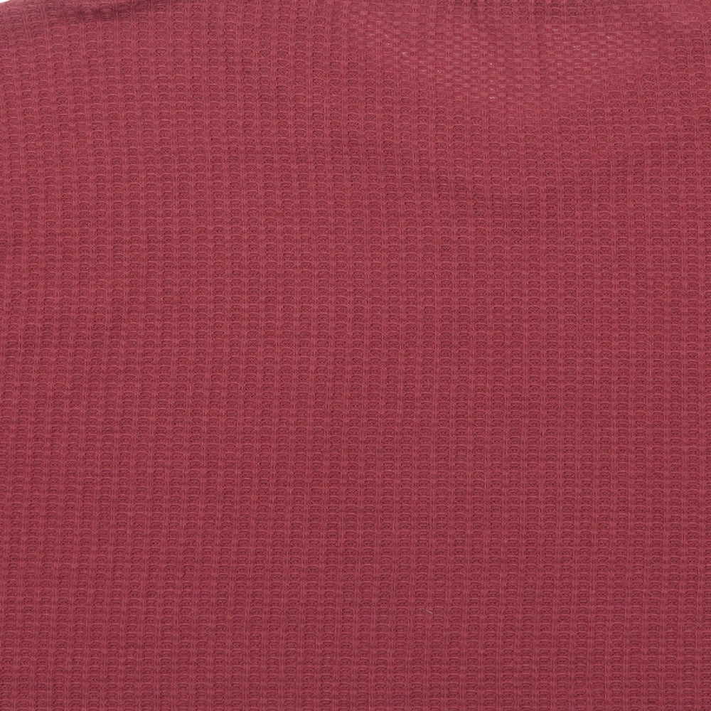 SheIn Womens Pink V-Neck Polyester Pullover Jumper Size XL