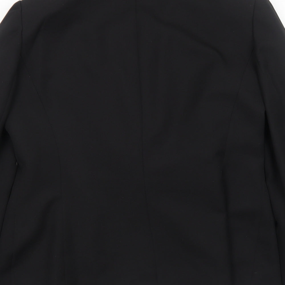 BHS Womens Black Polyester Jacket Suit Jacket Size 12