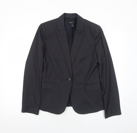 Womens UK Size 12 Mango Regular Black Suit Jacket