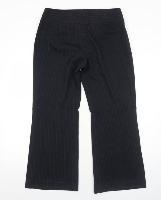 Womens UK Size 12 Debenhams Regular Fit Dress Pants Black Trousers