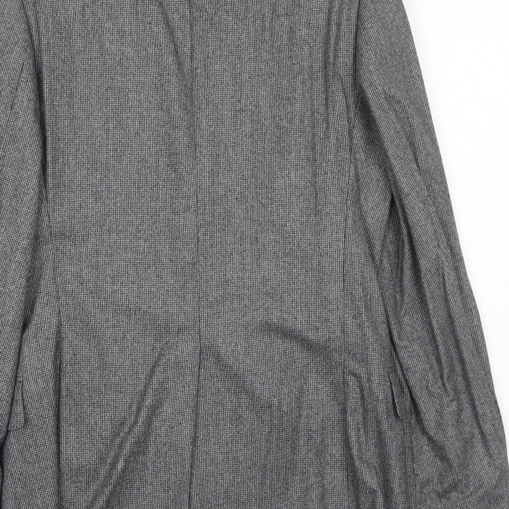 Vitale Barberis Canonico Mens Grey Wool Jacket Suit Jacket Size 38 Regular