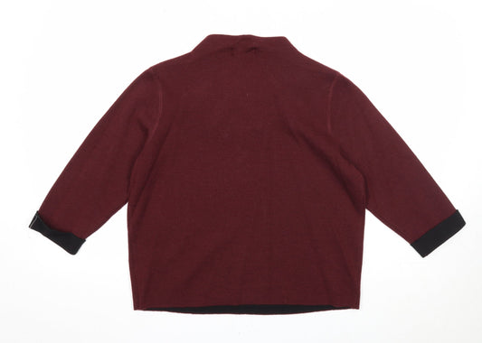 Autograph Womens Purple Round Neck Cotton Pullover Jumper Size 10