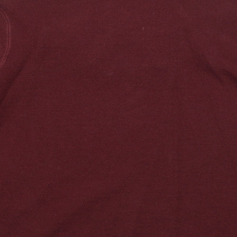 Autograph Womens Purple Round Neck Cotton Pullover Jumper Size 10