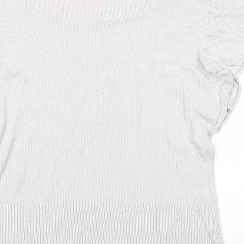 Womens UK Size L Linea Grey Basic Blouse