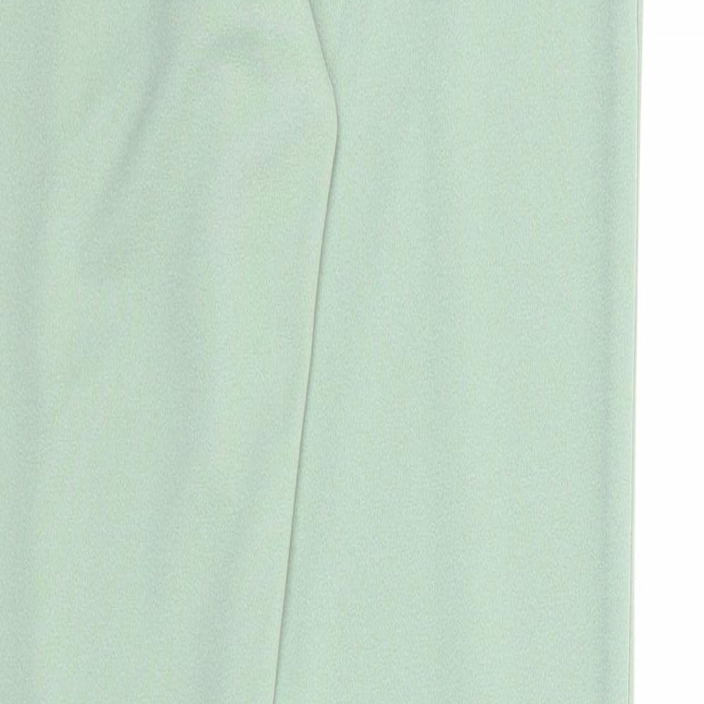 Rebellious Womens Green Polyester Trousers Size 8 Regular - Waist 22 inches