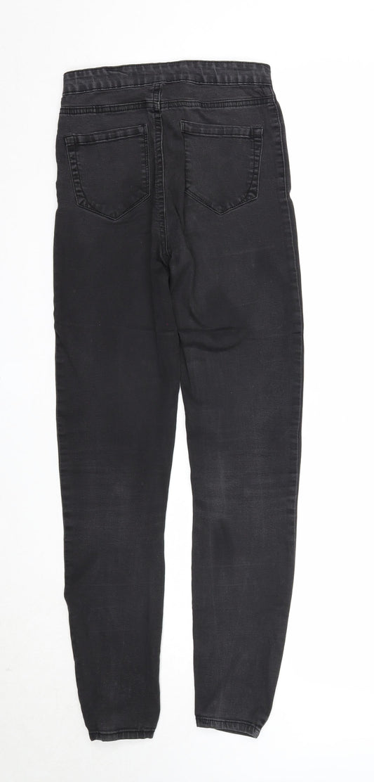 Denim & Co. Womens Black Cotton Skinny Jeans Size 8 Regular Zip