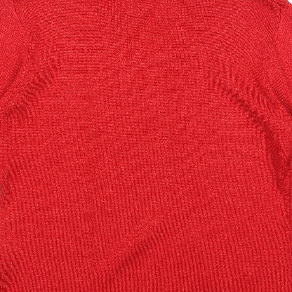 Womens UK Size 10 Emreco Red Pullover Jumper