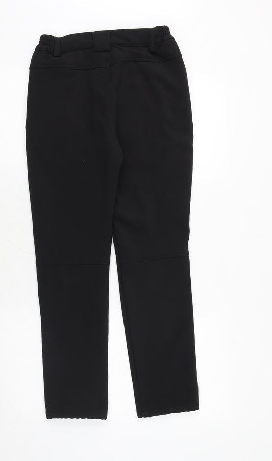 Womens UK Size M Preworn Regular Fit Black Trousers